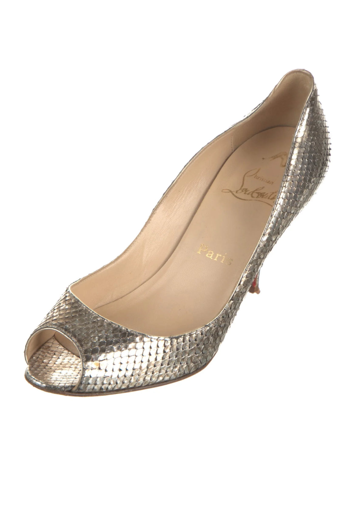 Christian Louboutin Gold Metallic Shoes - Beccas Closet BH