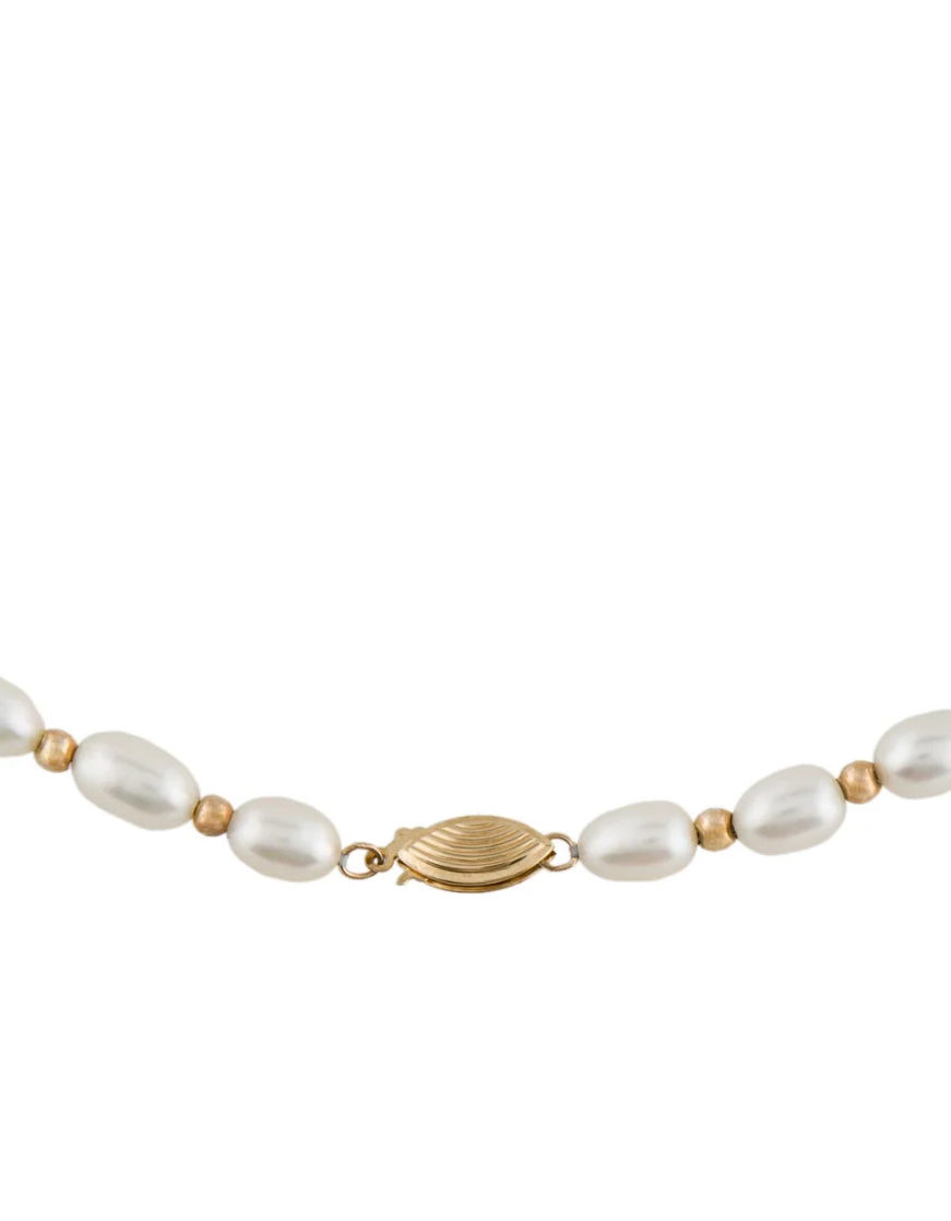 14K Pearl Beaded Necklace
