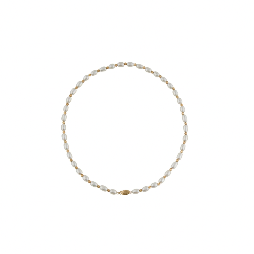 14K Pearl Beaded Necklace