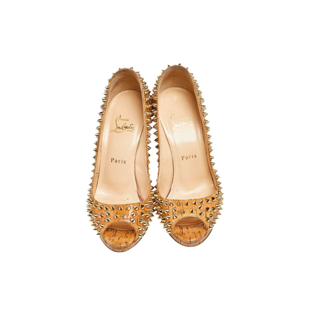 Christian Louboutin Cork Alti Spike Pumps