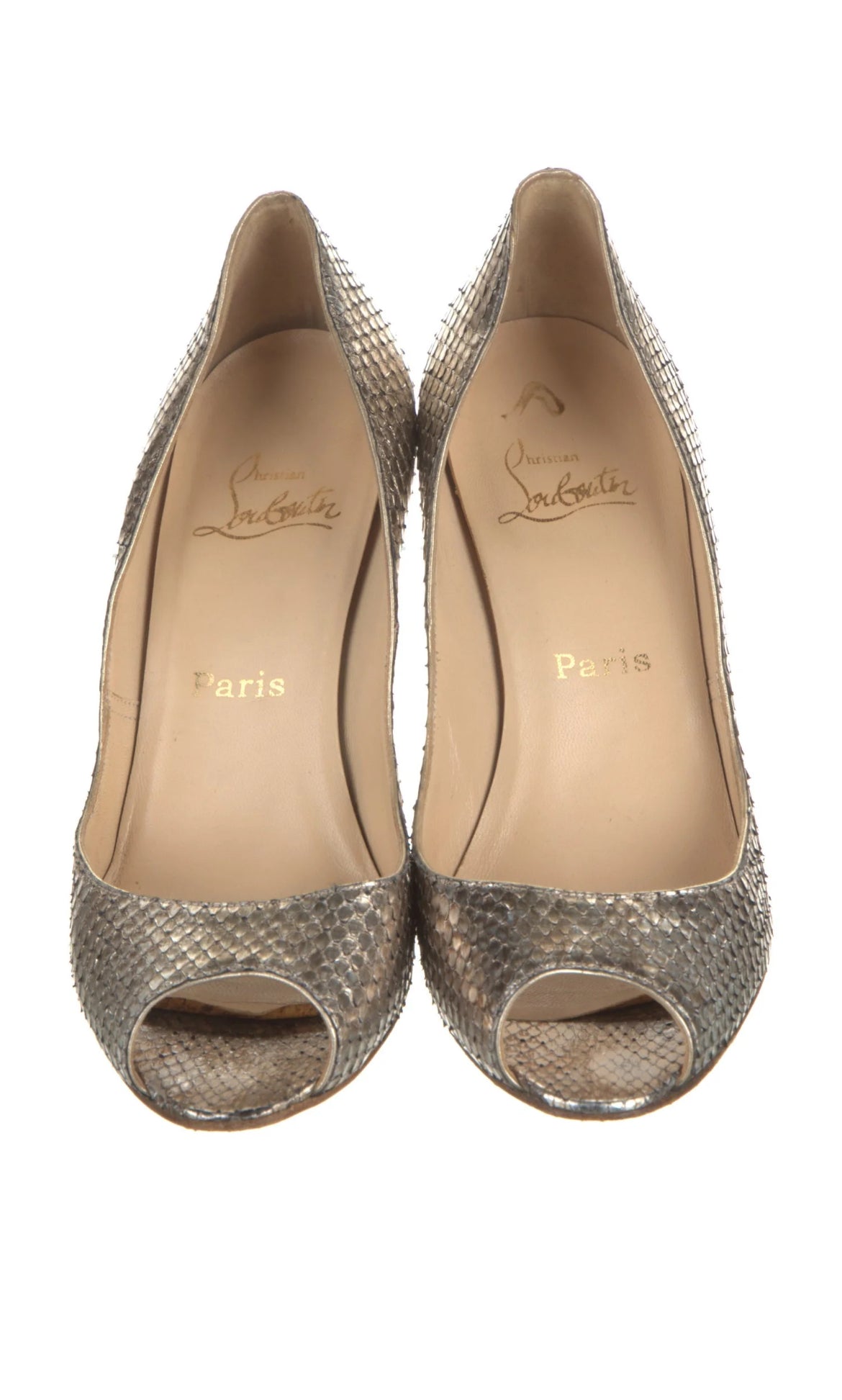 Christian Louboutin Gold Metallic Shoes - Beccas Closet BH