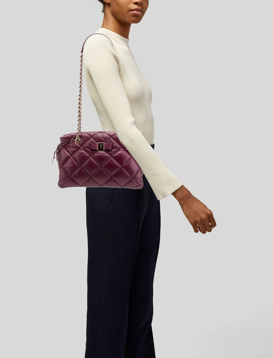 Salvatore Ferragamo Purse Purple - Beccas Closet BH