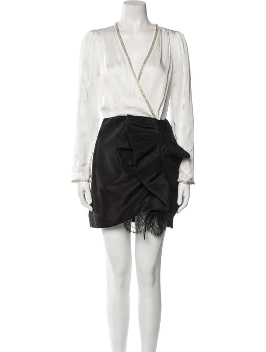 Self-Portrait Wrap Mini Dress