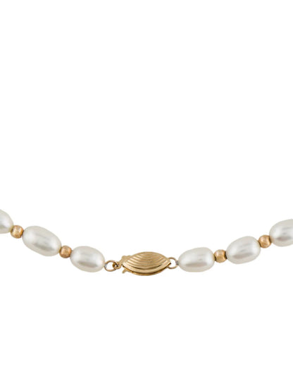 14K Pearl Beaded Necklace