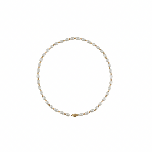 14K Pearl Beaded Necklace