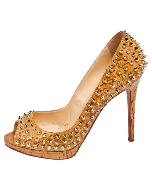Christian Louboutin Cork Alti Spike Pumps