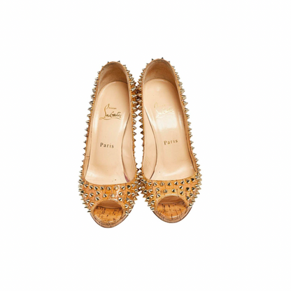 Christian Louboutin Cork Alti Spike Pumps