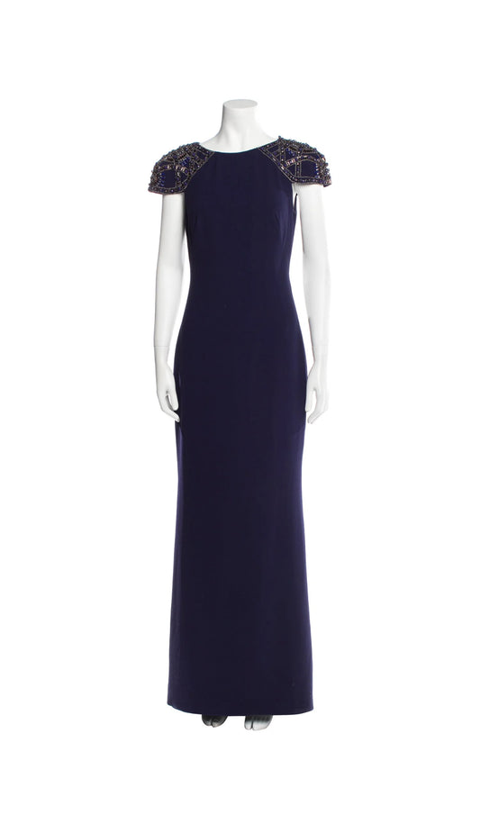 Badgley Mischka Purple Evening Gown