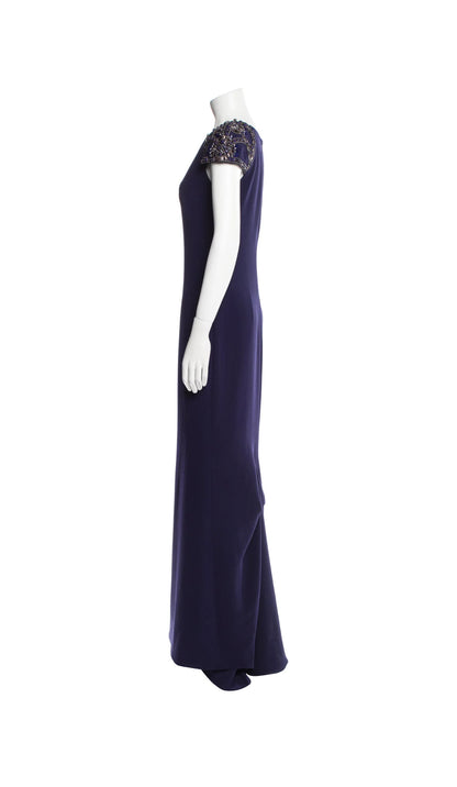 Badgley Mischka Purple Evening Gown