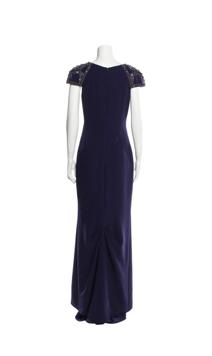 Badgley Mischka Purple Evening Gown