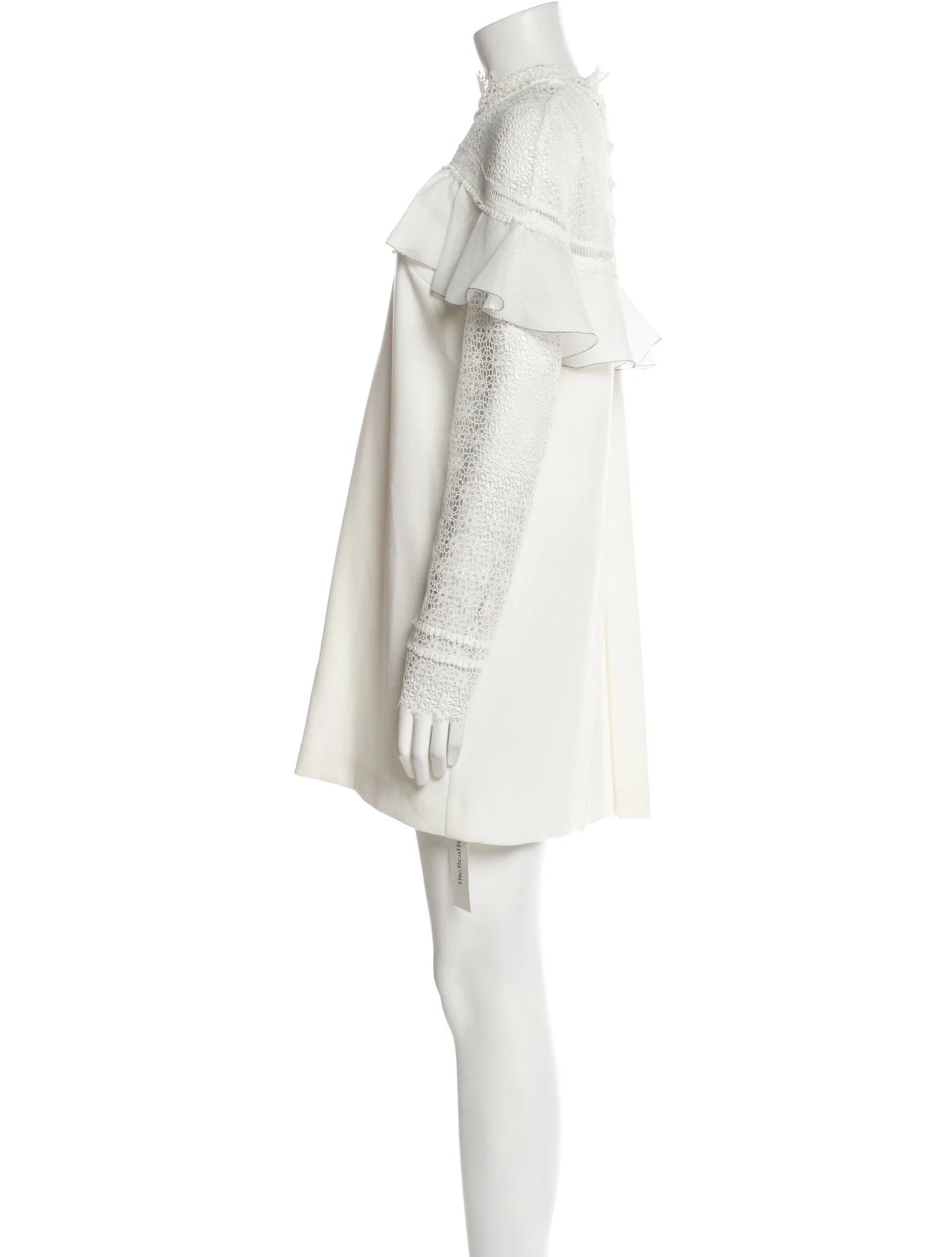 Self-Portrait Mock Neck Mini Dress